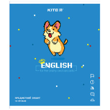Зошит уч. "Kite" 48арк.== /K21-240-10/ ПРЕДМЕТКА "Pixel, англ. м.", гібр. лак + УФ (8/192)