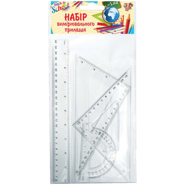 Set of rulers 1B /370261/ /line.25, tr.18.tr.13,transp./ (24)