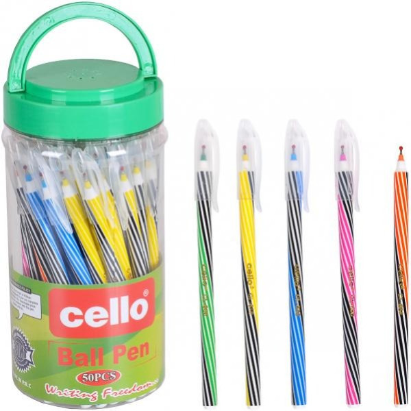 Oil pen "Cello" /CL378L/ blue, 50 pcs in a jar (50)