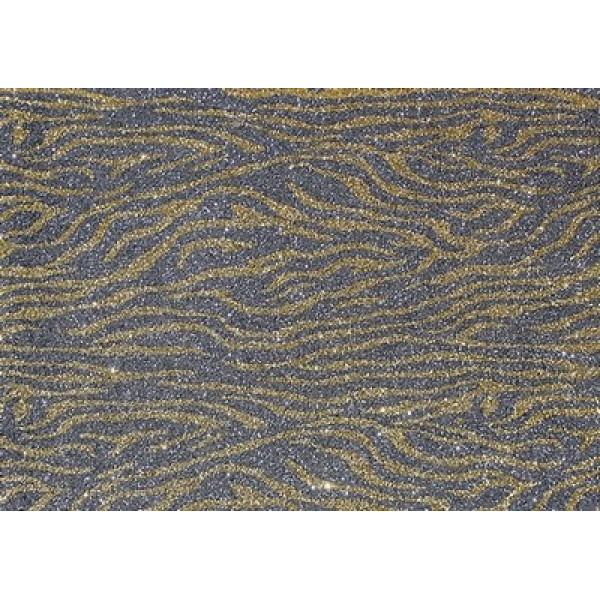 Flexica (foamiran) "WB" /10514/ 20*30 cm, with glass. Tigrov. Print, GOLD with GRAY, 2 mm (10 sheets/pack) (1/100)