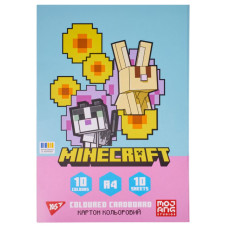 Картон цветной А4/10л "YES" /955459/ "Minecraft.Spring" односторонний, папка (1/25)
