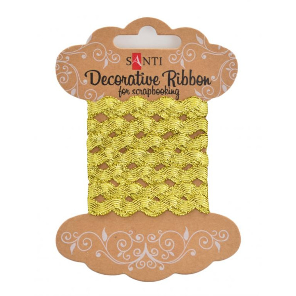 Gift wrapping tape "Santi" /741386/ "Golden Wave", 2m (1/20/200)