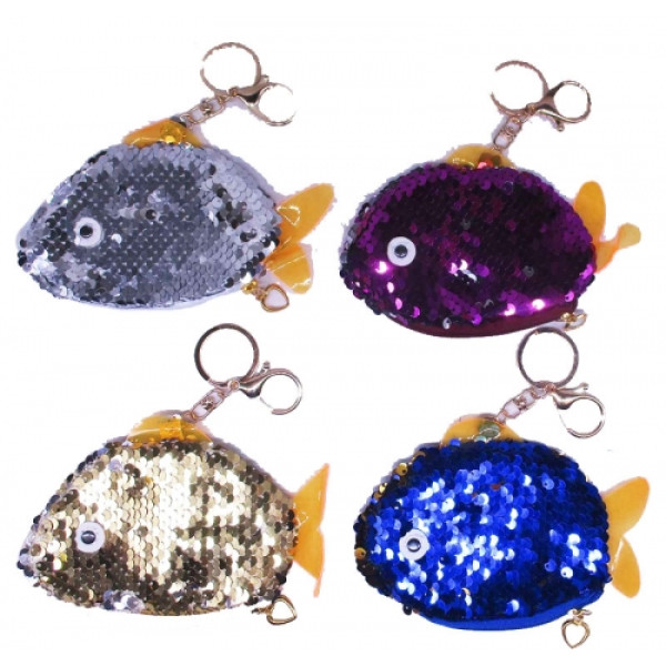 Keychain-wallet. /925/ "Sequins - fish" mix4 (1/12)