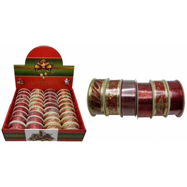Gift wrapping tape /20-2512/ "Patterns" 25mm*3m, mix (36)
