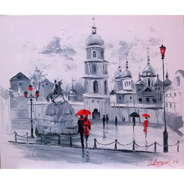Алмазна мозаїка "Go to art" /177132/ "Софіївська площа в Києві" 30*40см