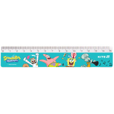 Линейка 15см пл. "Kite" /SB25-090/ SpongeBob SquarePants (1/100)