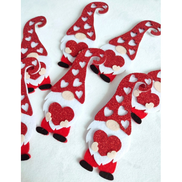 Blank "Diamond handles" /120827/ "Gnome with a heart", 10 cm, 10 pcs in a pack