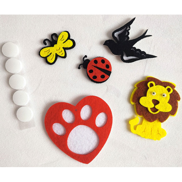 Blank "Diamond handles" /120837/ with Velcro "Fauna", 5 pcs in a pack.