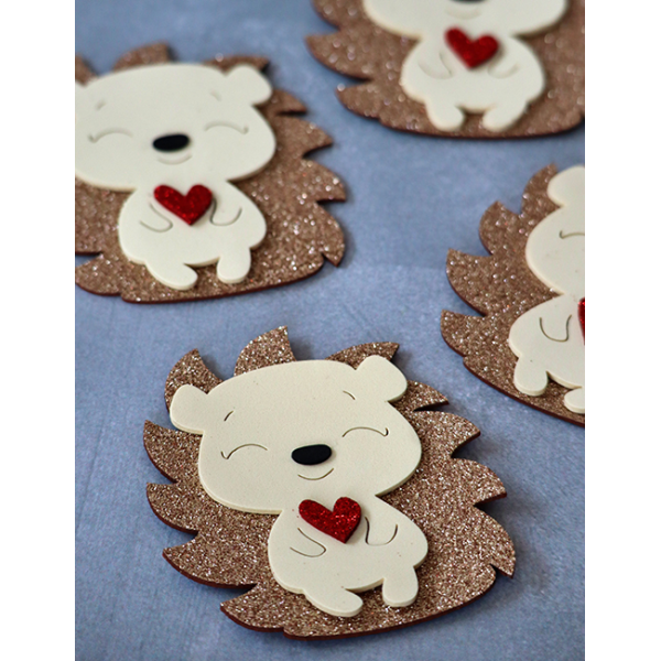 Blank "Diamond pens" /123109/ "Hedgehog with a heart", 10 cm., 10 pcs in a pack. bronze