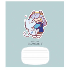 Тетрадь уч. "Школярик" 12л.# /3267K/ "Fany cute moment" выб.УФ-лак (девочка) (30/300)