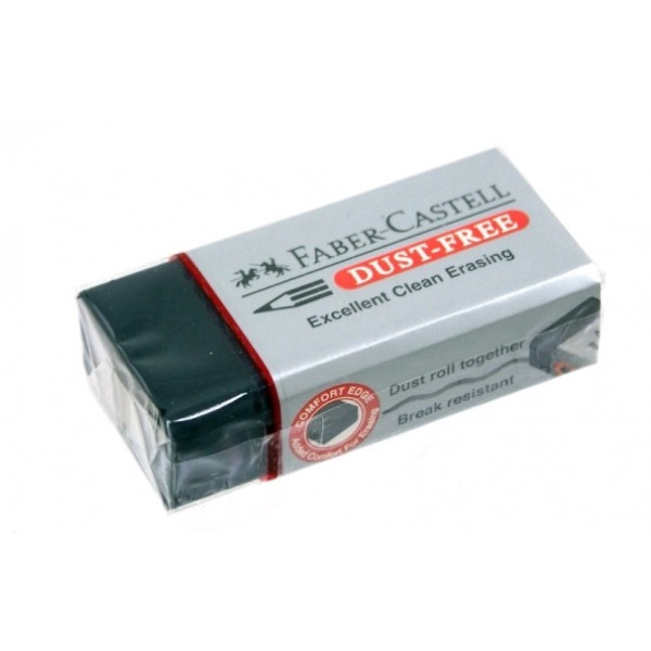 Гумка "Faber-Castell" /187171/ DUST FREE вініл, чорна (24)