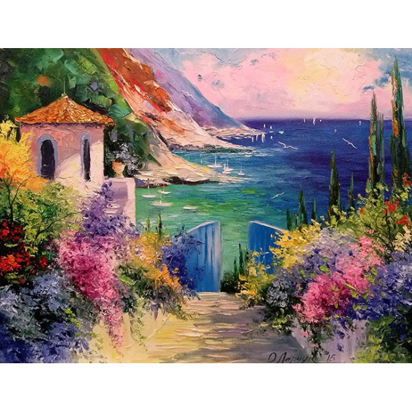Diamond mosaic "Go to art" /177106/ "Sunny morning" 40*50 cm