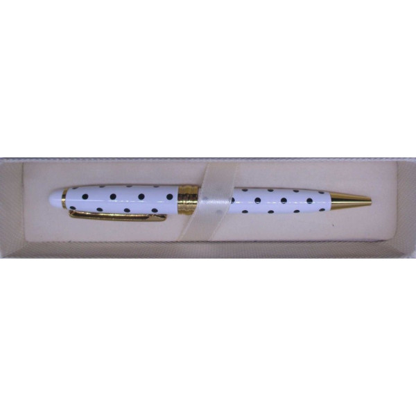 Gift pen "Sonata" /В-02-3/ ballpoint pen "Pea" White, blue ink