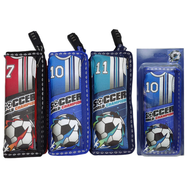 Cosmetic case /791/ 2 snakes with code lock "Football" pack.PVC