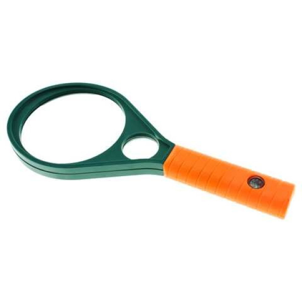 Magnifying glass "JO" /7816-90MM/ with 2 lenses D 90mm + d30mm., plastic. frame, compass (1/10/120)