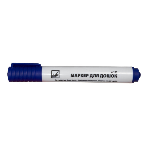 Marker "4OFFICE" /4-105/ dry erase, 1-2 mm, round tip, alcohol-based, BLUE, (12/240)