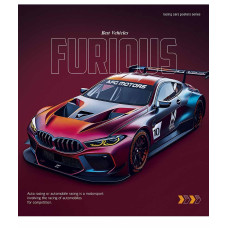 Тетрадь уч. "Школьник" 96л.== /3572L/ "Cars posters" УФ-лак (мальчик) (5/50)