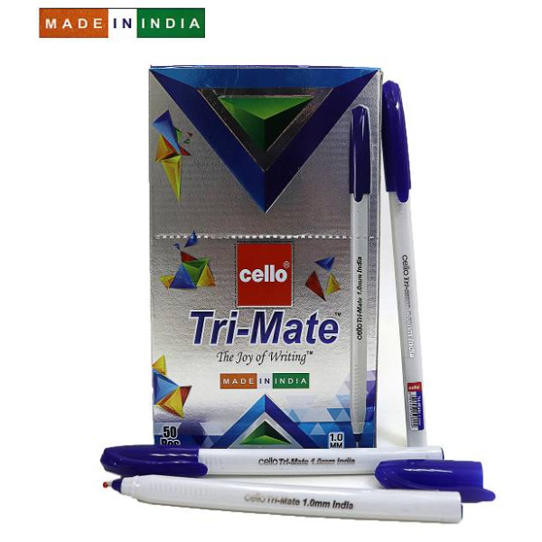 Ballpoint/oil pen CELLO "Tri-Mate" 1mm, BLUE (50/1000/4000)