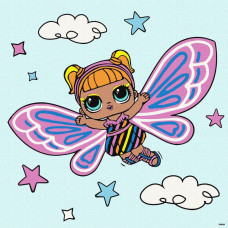 Картина за номерами "Ідейка" /KHO1090/ "LOL Surprise! O.M.G. Fairies Flutterstar" 40*40см