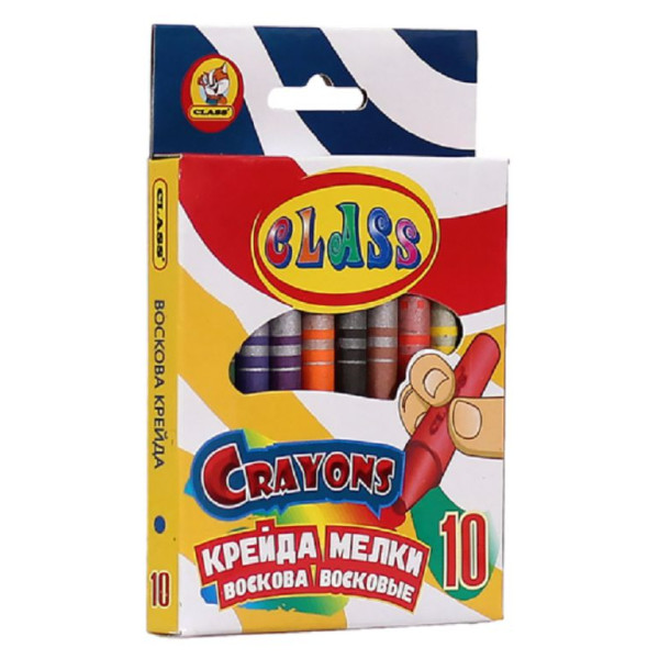 Wax chalk 10 pcs. "CLASS" /7602/ 8*90mm (1/24/432)