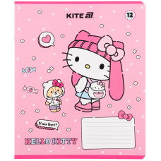 Тетрадь уч. "Kite" 12л.# /HK25-232-1/ гибр. лак + УФ лак, Hello Kitty (25/600)