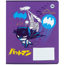 Тетрадь уч. "Kite" 12л.# /DC25-232/ софт тач + УФ лак, DC Batman (25/600)