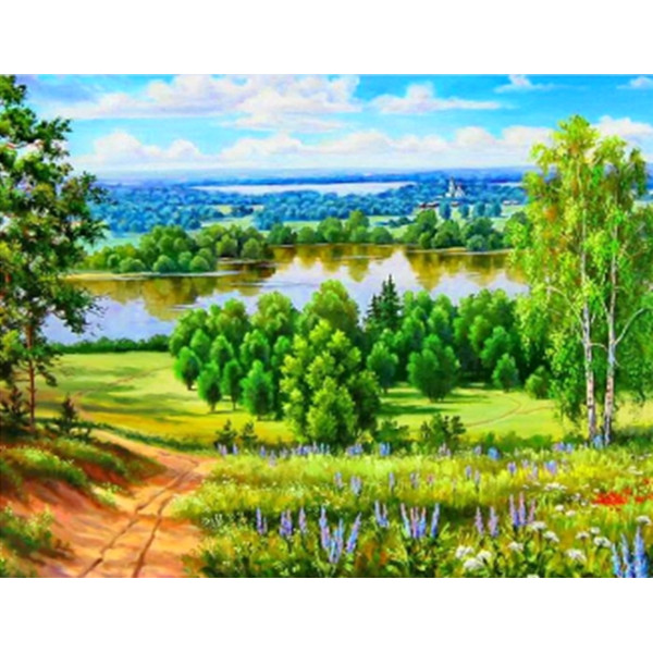 Алмазна мозаїка "Go to art" /189044/ "Рідна сторона" 21*25 см на картоні 5D