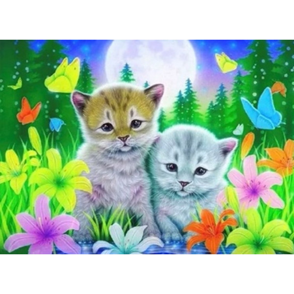 Diamond mosaic "Go to art" /178403/ "We are in a fairy tale" 21*25cm on cardboard 5D