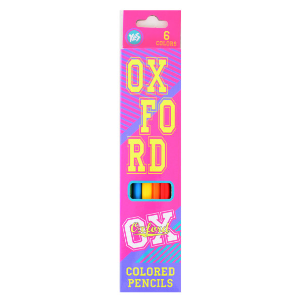 Colored pencils "Yes" 6 pcs. /290402/ "Oxford"(pink) (1/24/480)