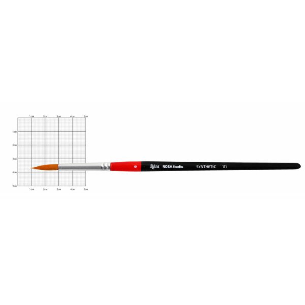 Round synthetic brush "ROSA Studio" /111/ №6, k.r. (1/12)