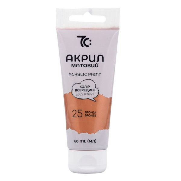 ACRYLIC for decoration "7C:" /7C50125/ Bronze, 60 ml in a tube (1/4)