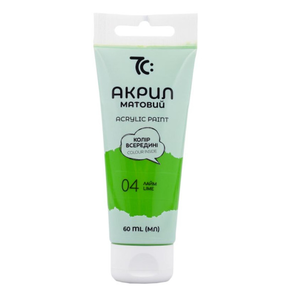 ACRYLIC for decoration "7C:" /7C50104/ Lime matte, 60 ml in a tube (1/4)