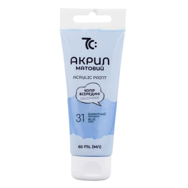 ACRYLIC for decoration "7C:" /7C50131/ Blue pearl, 60 ml in a tube (1/4)