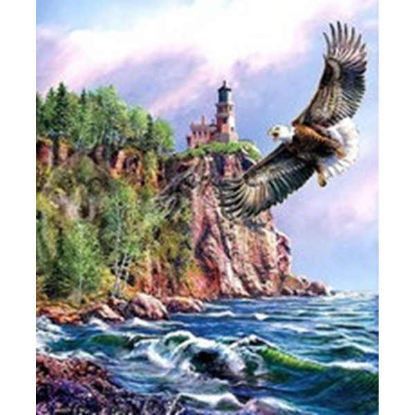 Diamond mosaic "Go to art" /189798/ "Free flight" 21*25cm on cardboard 5D