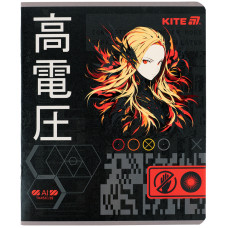 Тетрадь уч. "Kite" 24л.== /K25-239/ гибр. лак + УФ лак, Kite Anime (20/320)
