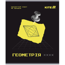 Тетрадь уч. "Kite" 48л.# /K25-240-1/ ПРЕДМЕТКА гибр лак+УФ, Tehno, геометрия (10/200)