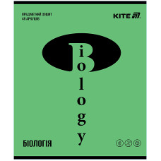 Тетрадь уч. "Kite" 48л.# /K25-240-17/ ПРЕДМЕТКА софт тач+УФ, Bright, биология (10/200)