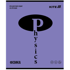 Тетрадь уч. "Kite" 48л.# /K25-240-12/ ПРЕДМЕТКА софт тач+УФ, Bright, физика (10/200)