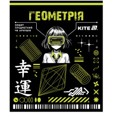 Тетрадь уч. "Kite" 48л.# /K25-240-21/ ПРЕДМЕТКА софт тач+УФ, Cyber, геометрия (10/200)