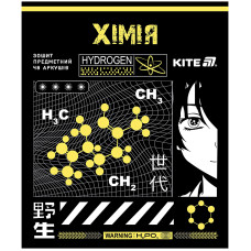 Тетрадь уч. "Kite" 48л.# /K25-240-26/ ПРЕДМЕТКА софт тач+УФ, Cyber, химия (10/200)