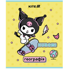 Тетрадь уч. "Kite" 48л.# /HK25-240-5/ ПРЕДМЕТКА софт тач+УФ, Kuromi, география (10/200)