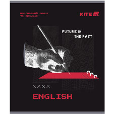 Тетрадь уч. "Kite" 48л.== /K25-240-8/ ПРЕДМЕТКА гибр лак+УФ, Tehno, английский язык (10/200)