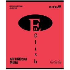 Тетрадь уч. "Kite" 48л.== /K25-240-18/ ПРЕДМЕТКА софт тач+УФ, Brigh, английский язык (10/200)