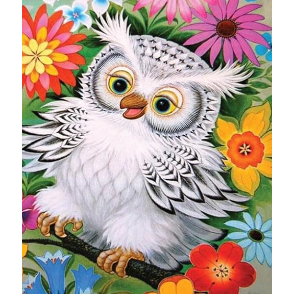 Diamond mosaic "Go to art" /188461/ "Fairy owl" 21*25 cm on 5D cardboard