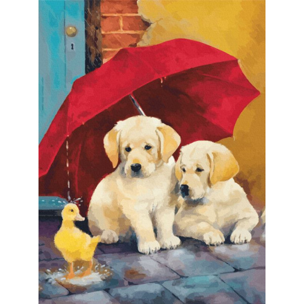Painting on cardboard with a contour "ROSA START" 30*40 Animals No. 8 WITHOUT PAINTS /GPA284116/