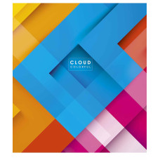 Тетрадь уч. "Genius" 48л. # /3161K/ "Cloud colorful" УФ-лак (нейт) (10/100)