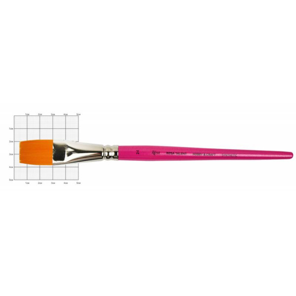 Flat synthetic brush for decoration "ROSA TALENT" HOBBY & CRAFT, 24, k.r. (1/12)