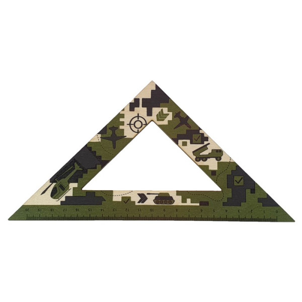 Triangle "Atlas" /AS-0670/ wooden, 20cm, Military green (1/12)
