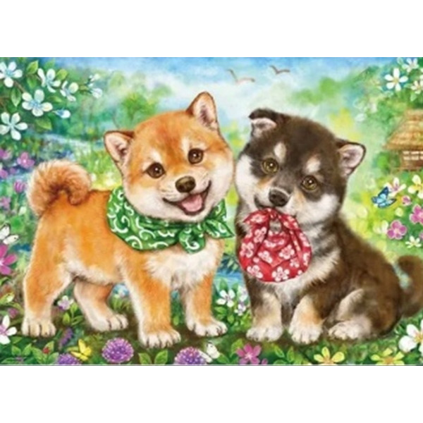 Diamond mosaic "Go to art" /178424/ "Two comrades" 21*25 cm on 5D cardboard