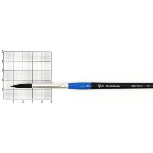 Squirrel brush round "ROSA Studio" /211/ No. 6, k. r. (1/12)